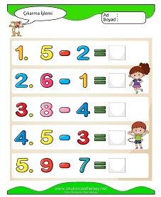 Çıkarma İşlemi Çalışma Sayfaları